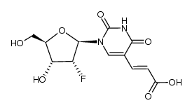 (E)-3-(1-((2R,3R,4R,5R)-3-fluoro-4-hydroxy-5-(hydroxymethyl)tetrahydrofuran-2-yl)-2,4-dioxo-1,2,3,4-tetrahydropyrimidin-5-yl)acrylic acid结构式