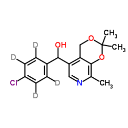 [4-Chloro(2H4)phenyl](2,2,8-trimethyl-4H-[1,3]dioxino[4,5-c]pyridin-5-yl)methanol Structure