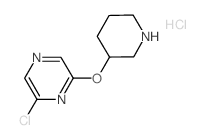 6-Chloro-2-pyrazinyl 3-piperidinyl ether hydrochloride结构式