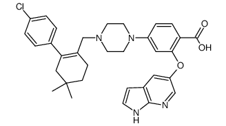 2-[(1H-吡咯并[2,3-B]吡啶-5-基)氧基]-4-[4-[[2-(4-氯苯基)-4,4-二甲基环己-1-烯基]甲基]哌嗪-1-基]苯甲酸结构式