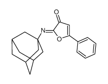 5-Phenyl-2-(tricyclo(3.3.1.1(sup 3,7))dec-1-ylimino)-3(2H)-furanone Structure