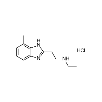 N-乙基-2-(7-甲基-1H-苯并[d]咪唑-2-基)乙烷-1-胺盐酸盐结构式