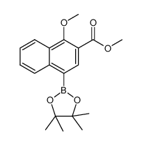 methyl 1-methoxy-4-(4,4,5,5-tetramethyl-1,3,2-dioxaborolan-2-yl)-2-naphthoate结构式