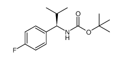 tert-butyl [(1R)-1-(4-fluorophenyl)-2-methylpropyl]carbamate结构式