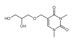 1,3-dimethyl-5-[(2,3-dihydroxy-1-propoxy)methyl]uracil结构式