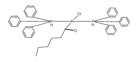trans-{PtCl(COC5H11)(PPh3)2} Structure
