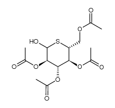 2,3,4,6-tetra-O-acetyl-5-thio-D-glucopyranose Structure
