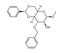 methyl 3-O-benzyl-4,6-O-benzylidene-β-D-idopyranoside Structure