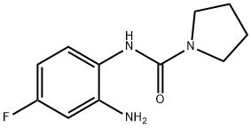 N-(2-氨基-4-氟苯基)吡咯烷-1-甲酰胺结构式