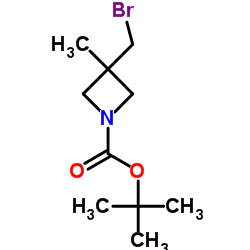 3-(溴甲基)-3-甲基氮杂环丁烷-1-羧酸叔丁酯结构式