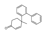 4-methyl-4-(2-phenylphenyl)cyclohex-2-en-1-one结构式
