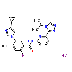 Selonsertib HCl salt, GS-4997 HCl salt结构式