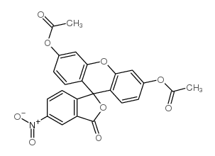 (6'-acetyloxy-5-nitro-3-oxospiro[2-benzofuran-1,9'-xanthene]-3'-yl) acetate Structure