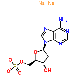 Disodium 2'-deoxy-5'-O-phosphonatoadenosine Structure