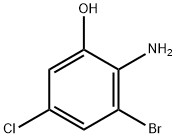2-氨基-3-溴-5-氯苯酚结构式
