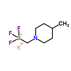 Potassium trifluoro[(4-methyl-1-piperidinyl)methyl]borate(1-) Structure