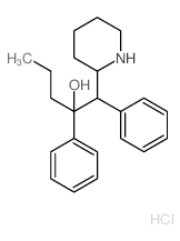 2-Piperidineethanol, a,b-diphenyl-a-propyl-, hydrochloride (1:1)结构式