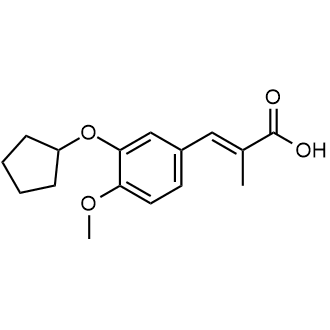 (E)-3-(3-(Cyclopentyloxy)-4-methoxyphenyl)-2-methylacrylic acid Structure