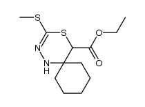 ethyl 3-(methylthio)-4-thia-1,2-diazaspiro[5.5]undec-2-ene-5-carboxylate Structure