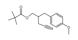 4-pivaloyloxy-3-(p-methoxybenzyl)butyronitrile Structure