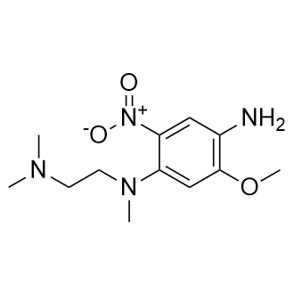 N1-(2-(二甲基氨基)乙基)-5-甲氧基-N1-甲基-2-硝基苯-1,4-二胺结构式