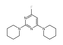 2,4-双(哌啶)-6-氟嘧啶结构式
