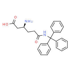 (S)-3-氨基-6-氧代-6-(三苯甲基氨基)己酸结构式