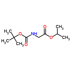Glycine, N-[(1,1-dimethylethoxy)carbonyl]-, 1-methylethyl ester (9CI) Structure
