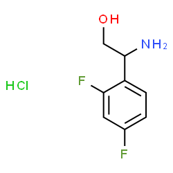 2-氨基-2-(2,4-二氟苯基)乙-1-醇盐酸盐结构式