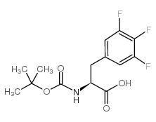 (S)-2-((叔丁氧基羰基)氨基)-3-(3,4,5-三氟苯基)丙酸结构式