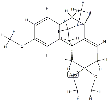 8,14-Didehydro-3-methoxy-17-methylmorphinan-6-one ethylene acetal Structure