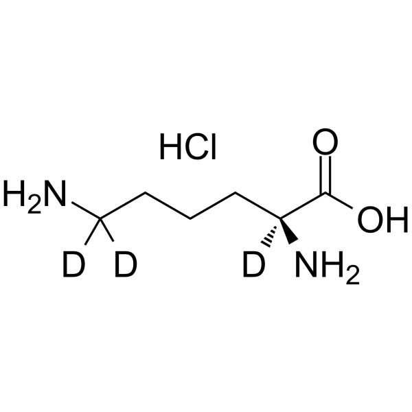 L-Lysine-d3 hydrochloride结构式