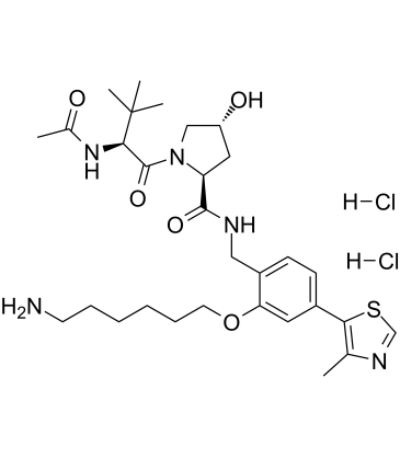 (S,R,S)-AHPC-phenol-alkylC6-amine dihydrochloride结构式
