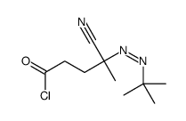 4-(tert-butyldiazenyl)-4-cyanopentanoyl chloride结构式
