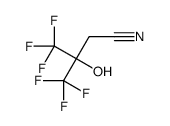 4,4,4-trifluoro-3-hydroxy-3-(trifluoromethyl)butanenitrile结构式