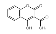 3-乙酰基-4-羟基-2H-苯并吡喃-2-酮结构式