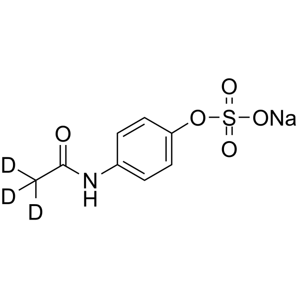 N-(4-Hydroxyphenyl)acetamide sulfate-d3 sodium结构式