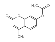 7-乙酰氧基-4-甲基香豆素结构式
