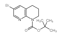 6-溴-3,4-二氢-1,8-萘啶-1(2H)-羧酸叔丁酯结构式