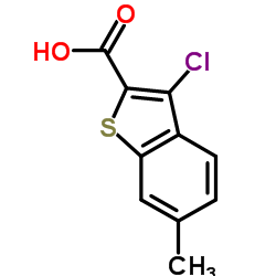 3-氯-6-甲基-2-苯并噻吩甲酸结构式