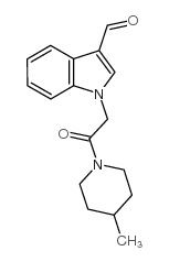 1-[2-(4-甲基哌啶-1-基)-2-氧乙基]-1H-吲哚-3-甲醛结构式