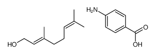 4-aminobenzoic acid,3,7-dimethylocta-2,6-dien-1-ol Structure