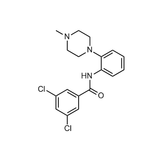 3,5-二氯-N-(2-(4-甲基哌嗪-1-基)苯基)苯甲酰胺结构式