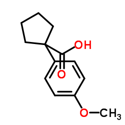 1-(4-甲氧基苯基)-1-环戊烷甲酸结构式