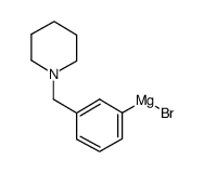 [3-(1-哌啶甲基)苯基]溴化镁结构式