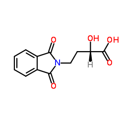 (S)-(+)-2-羟基-4-邻苯二甲酰亚氨基丁酸结构式