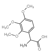 氨基-(2,3,4-三甲氧基-苯基)-乙酸结构式