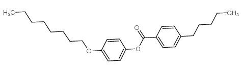 4-戊基苯甲酸-4-正辛氧基苯酯结构式