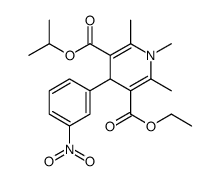 3-O-ethyl 5-O-propan-2-yl 1,2,6-trimethyl-4-(3-nitrophenyl)-4H-pyridine-3,5-dicarboxylate结构式