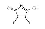 3,4-diiodopyrrole-2,5-dione结构式